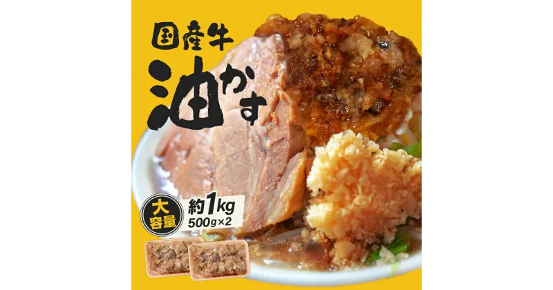 【ふるさと納税】 自家製 国産 牛 あぶらかす 小 1kg (500g×2) ホルモン かすうどん お好み焼き たこ焼き チャーハン 餃子 ラーメン おつまみ おすすめ 隠し味 人気 お取り寄せ グルメ 食品 キャンプ 油かす