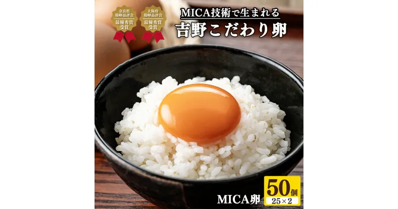 【ふるさと納税】吉野 MICA卵 Lサイズ 50個 （45個＋割れ保証5個） 【田原本町×吉野町共通返礼品】 ／ 野澤養鶏 おいしい たまご 奈良県