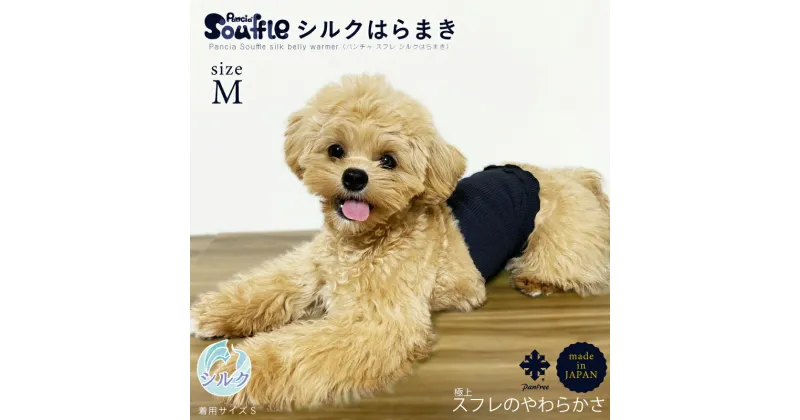 【ふるさと納税】日本製 pancia Souffle シルク 腹巻 Mサイズ 選べるカラー 犬用 ／ まちづくり観光振興機構 ドッグウェア ペット服 ペット腹巻 ドッグシャツ 奈良県 田原本町