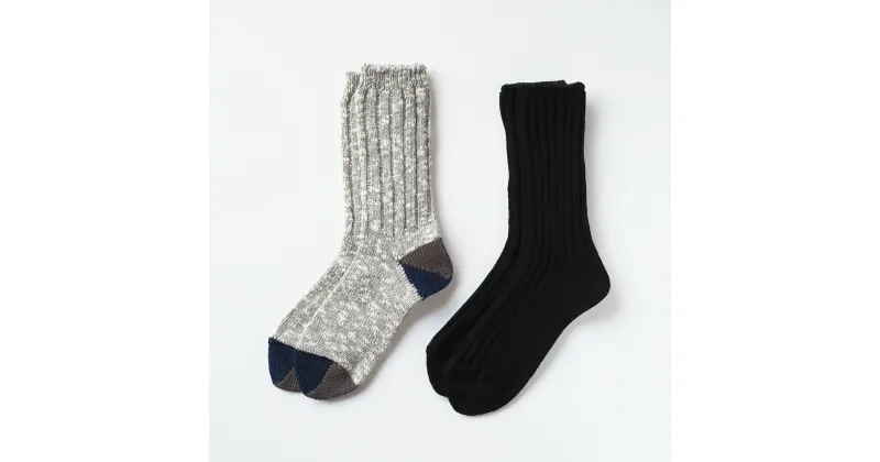 【ふるさと納税】18SOUKI SOCKS Puffy・Woodyソックスセット/Mサイズ / 国産 日本製 靴下 くつした ソックス ローゲージ ふっくら SOUKI 男性 紳士 メンズ 25cm 26cm 27cm おしゃれ かわいい オールシーズン