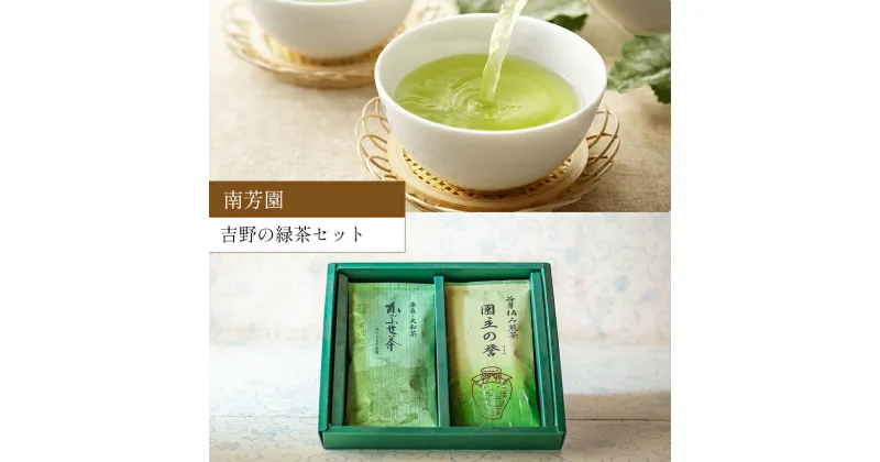 【ふるさと納税】吉野の緑茶セット 【 南芳園 】 日本茶セット ＜ かぶせ茶100g / 煎茶100g ＞ | 茶 日本茶 緑茶 ギフト 奈良県 大淀町