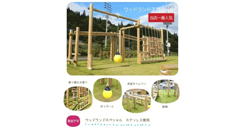 【ふるさと納税】ウッドランドスペシャル | アスレチック 遊具 公園 自然工房 奈良県 上北山村 国産木材