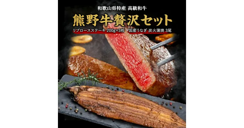 【ふるさと納税】豪華限定企画！熊野牛ステーキと国産炭火焼鰻の贅沢うな牛セットB【MT28】 | 和歌山県 和歌山市 和歌山 楽天ふるさと 納税 支援品 返礼品 お取り寄せグルメ お取り寄せ 取り寄せ グルメ 黒毛和牛 和牛 牛肉 お肉 牛 肉 ステーキ ステーキ肉 ブランド牛