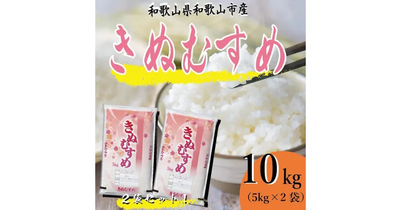 【ふるさと納税】和歌山県産 米 きぬむすめ 各5kg×2袋 | お米 こめ 白米 食品 人気 おすすめ 送料無料