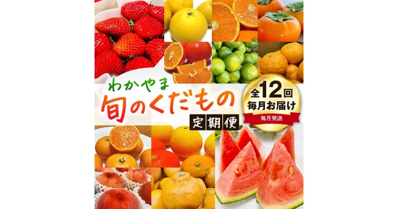 【ふるさと納税】わかやま旬のくだもの定期便 全12回【S】【毎月発送 】※北海道・沖縄・離島への配送不可 S12-e | フルーツ 果物 くだもの 食品 人気 おすすめ 送料無料