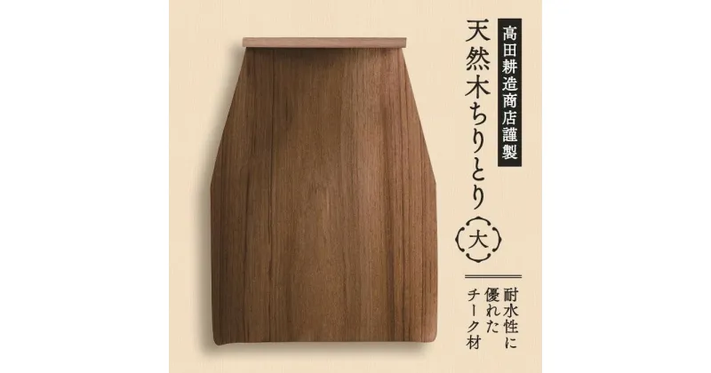 【ふるさと納税】高田耕造商店謹製　天然木ちりとり　大 | 日本製 国産品 日用品 便利グッズ 高田耕造商店 天然木 ちりとり しゅろ シュロ 棕櫚 送料無料 ほこり 丁寧な暮らし 贈り物 ギフト おしゃれ 掃除 清掃 玄関 部屋 掃除道具