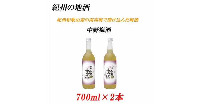 【ふるさと納税】紀州の地酒　中野梅酒 なかのうめしゅ 14度 720ml×2本