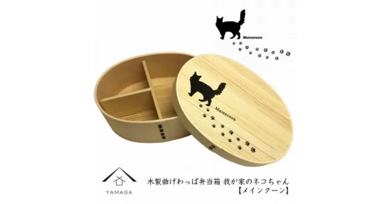 【ふるさと納税】紀州漆器 曲げわっぱ まげわっぱ 弁当箱【メインクーン】 我が家のネコちゃんシリーズ