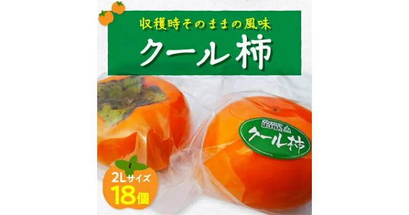 【ふるさと納税】今のこの時期に!?冷蔵富有柿(クール柿)2Lサイズ18個入り【配送不可地域：離島】【1105973】