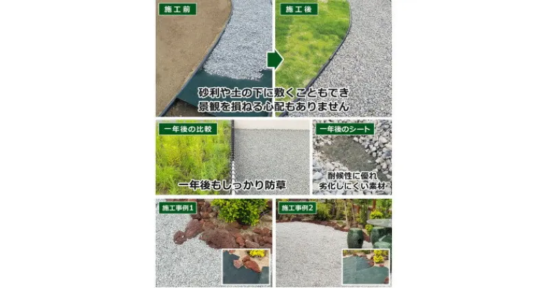 【ふるさと納税】ガーデニングや庭の景観改善に使用　雑草を防ぎ草抜き作業を軽減　水を通す強度抜群の防草シート【1314928】