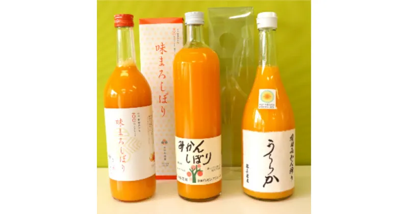 【ふるさと納税】【Bセット】有田市認定みかんジュース飲み比べ3本セット(A521-1)