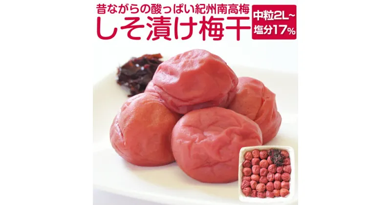 【ふるさと納税】しそ漬け梅干し 1kg 昔ながらのしょっぱい梅干し すっぱい梅干（塩分約17%）和歌山県産