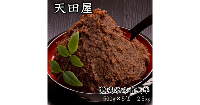 【ふるさと納税】天田屋　熟成米味噌弐年（500g×5個＝2.5kg）