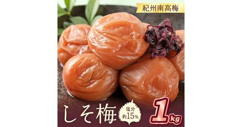 【ふるさと納税】紀州南高梅 しそ梅(塩分15％) 1kg 梅干し 梅干 うめぼし 1キロ 送料無料 ふるさと納税 梅干し