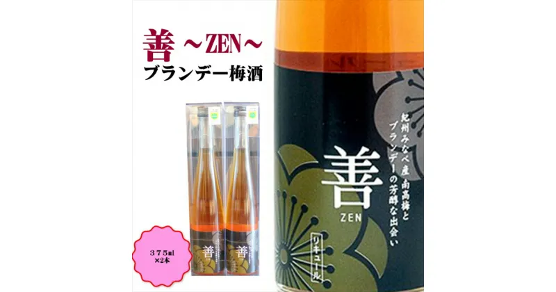 【ふるさと納税】善～ZEN～　ブランデー梅酒　375ml（2本）