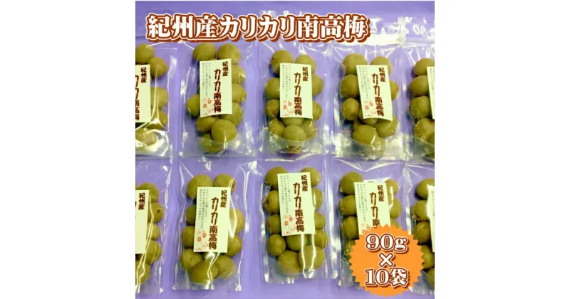 【ふるさと納税】紀州産かりかり南高梅　90g×10個＝900g