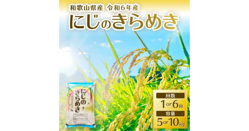 【ふるさと納税】令和6年産 和歌山県産 「にじのきらめき」 精米 5kg 10kg 1回 6回 定期便 米 こめ お米 白米 にじのきらめき ふるさと納税 米