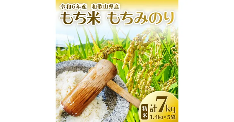 【ふるさと納税】令和6年産　和歌山県産　もち米　精米　7kg