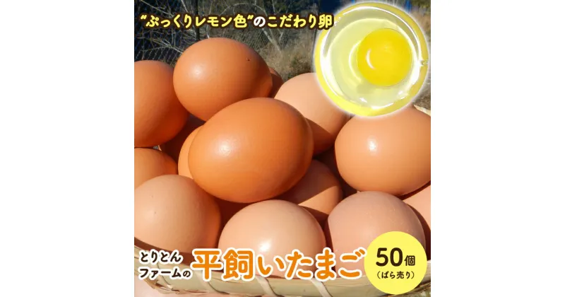 【ふるさと納税】とりとんファームの平飼いたまご50個（ばら売り） / たまご 卵 卵焼き 卵がけご飯 料理 ご飯のお供 田辺市 鶏卵 平飼い 和歌山県