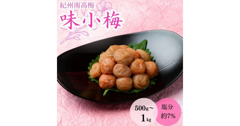 【ふるさと納税】味小梅（塩分約7％）【容量選べる】500g~1kg / 田辺市 梅干し 梅干 梅 うめ 肉厚 お米 おにぎり 焼酎 梅酒 健康