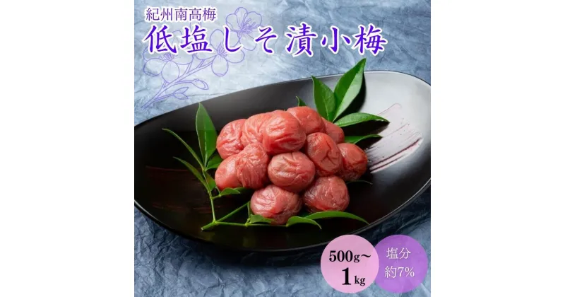 【ふるさと納税】低塩しそ漬小梅（塩分約7％）【容量選べる】500g~1kg / 田辺市 梅干し 梅干 梅 うめ 肉厚 お米 おにぎり 焼酎 梅酒 健康