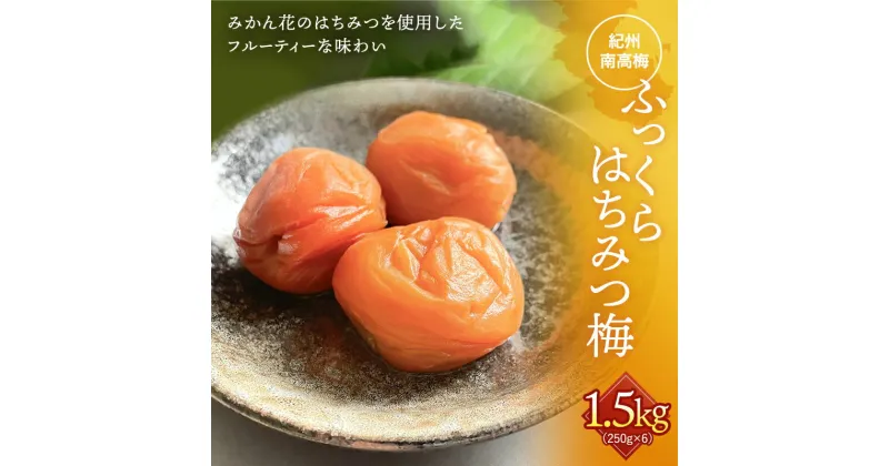 【ふるさと納税】ふっくらはちみつ梅 計1.5kg（250g×6個）嬉しい小分けタイプ / はちみつ梅干し 和歌山 和歌山県産 田辺市 紀州南高梅 南高梅 梅干し 梅干 はちみつ梅 はちみつ漬け みかんみつ 梅