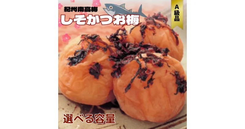 【ふるさと納税】紀州南高梅 しそかつお梅 【選べる容量】350g 700g 1.3kg （塩分約10〜13％） / 田辺市 紀州南高梅 南高梅 梅干し 梅干 梅 うめ 肉厚 お米 おにぎり 焼酎 梅酒 健康 しそ かつお