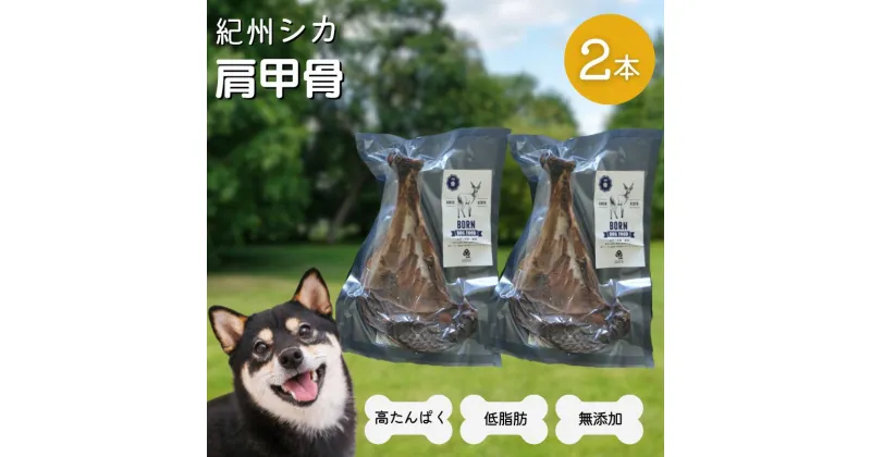 【ふるさと納税】無添加・犬用 紀州シカ 肩甲骨2本 / 犬用おやつ 鹿肉 シカ 鹿 無添加 ペット用 愛犬 犬 おやつ デンタルケア ペット用品 ペット