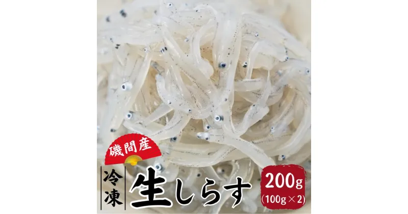 【ふるさと納税】冷凍磯間産　生しらす100g×2 / お刺身 ポン酢 醤油 小分け シラス 冷凍 生 ギフト お取り寄せ 和歌山県 田辺市