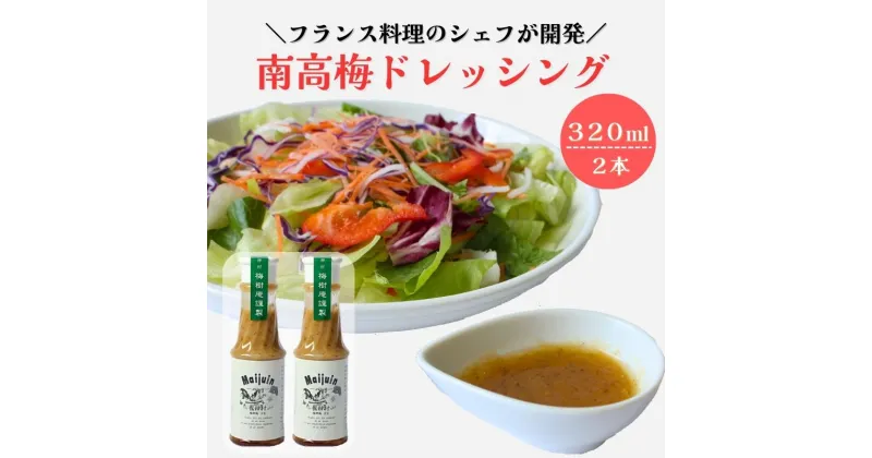 【ふるさと納税】南高梅ドレッシング2本セット / 龍神村 野菜 サラダ 調味料 冷蔵 ギフト お取り寄せ 和歌山県 田辺市