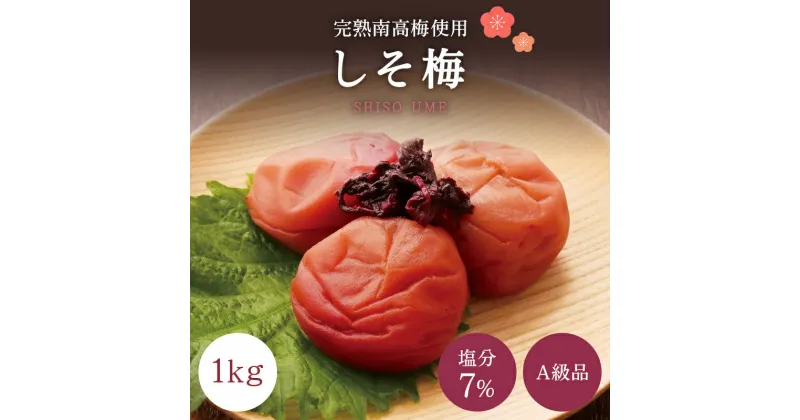 【ふるさと納税】【A級品】 紀州南高梅 しそ梅 1kg 塩分12％ / 梅干し 梅干 うめぼし 南高梅 しそ梅 しそ梅干し シソ 紫蘇 国産 梅 うめ ウメ 完熟 健康 ご飯のお供 贈り物 ギフト プレゼント お取り寄せ せんのうめ 和歌山県 田辺市 仙宝