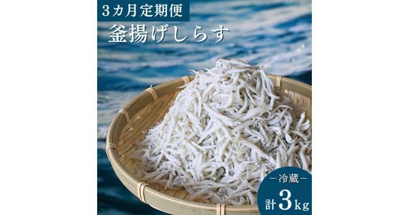 【ふるさと納税】【3カ月定期便】釜揚げしらす（ご家庭用）計3kg（1kg×3回）※北海道・沖縄・離島配送不可 / しらす丼 丼ぶり シラス 家庭用 冷蔵 お取り寄せ 和歌山県 田辺市