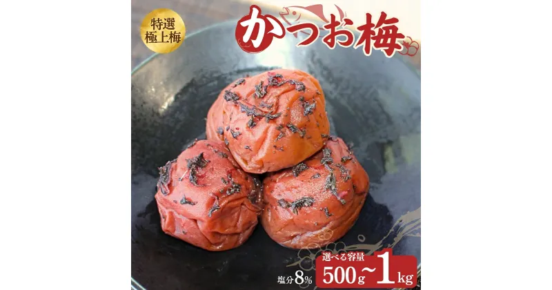 【ふるさと納税】うす塩味 かつお梅【選べる容量500g～1kg】塩分8%/ 歌山 梅干し 田辺市 紀州南高梅 南高梅 梅干 梅 うめ かつお梅