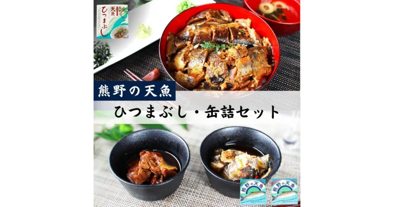 【ふるさと納税】 熊野の天魚 ひつまぶし+缶詰セット / あまご アマゴ 魚 甘煮 おかず 惣菜 おつまみ 保存食 山椒醤油味 バジルアヒージョ味 和歌山県 田辺市 熊野本宮大社