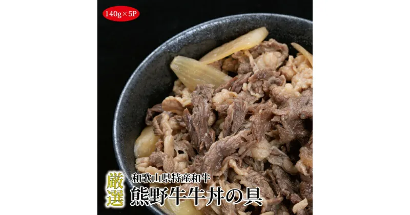 【ふるさと納税】 熊野牛牛丼の具 5Pセット