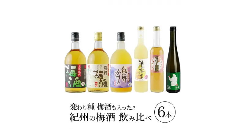 【ふるさと納税】 紀州の梅酒 飲み比べ 6本セット 熊野梅酒 本場紀州梅酒 熊野かすみ 柚子梅酒 ゼリー梅酒 りんご梅酒