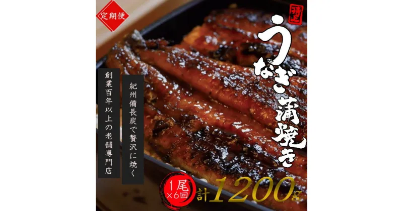 【ふるさと納税】 【全6回定期便】極上！国産うなぎ蒲焼 1尾×6回 計6尾 約1200g 創業100年以上続く老舗 紀州備長炭でじっくり焼き上げた専門店の味 （タレ・山椒付き）/ うなぎ ウナギ 鰻 蒲焼 国産 ふるさと納税