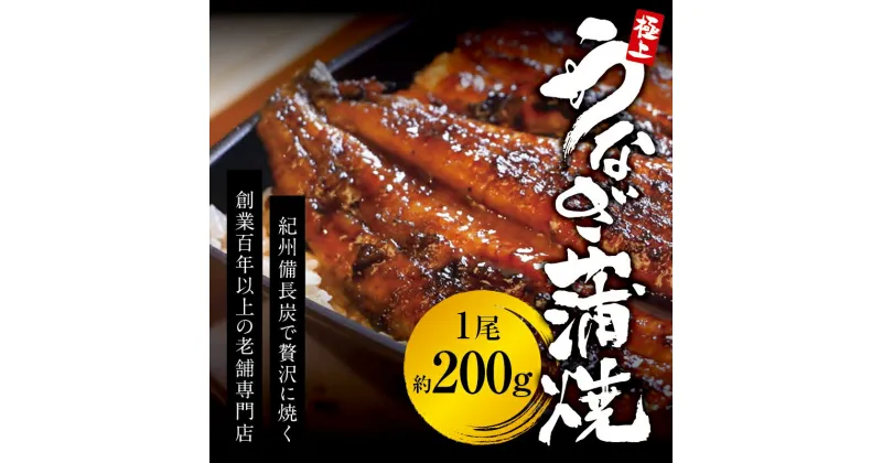 【ふるさと納税】 極上！国産うなぎ蒲焼 1尾（約200g） 創業100年以上続く老舗 紀州備長炭でじっくり焼き上げた専門店の味 （タレ・山椒付き）/ うなぎ ウナギ 鰻 蒲焼 国産 ふるさと納税