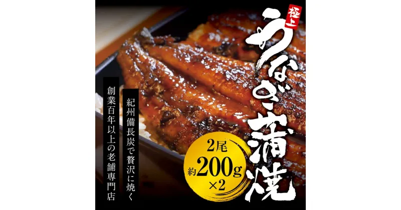 【ふるさと納税】 極上！国産うなぎ蒲焼 2尾（約400g） 創業100年以上続く老舗 紀州備長炭でじっくり焼き上げた専門店の味 （タレ・山椒付き）/ うなぎ ウナギ 鰻 蒲焼 国産 ふるさと納税