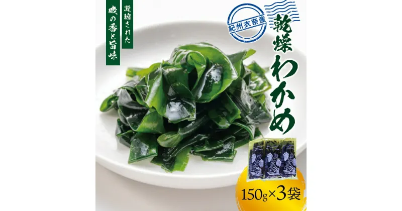 【ふるさと納税】 紀州衣奈産 乾燥わかめ 150g×3パック(2024年産)