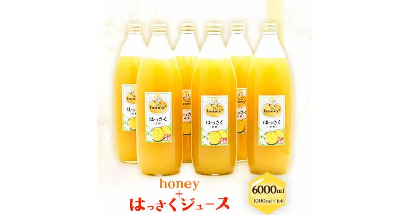 【ふるさと納税】honey＋はっさくジュース 1000ml×6本 村上養蜂《30日以内に出荷予定(土日祝除く)》和歌山県 紀の川市