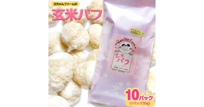 【ふるさと納税】玄米パフ(10パック入り) 1パック35g 自然で優しい素朴なスナック菓子 元ちゃんファーム《90日以内に出荷予定(土日祝除く)》 和歌山県 紀の川市 玄米 パフ 送料無料