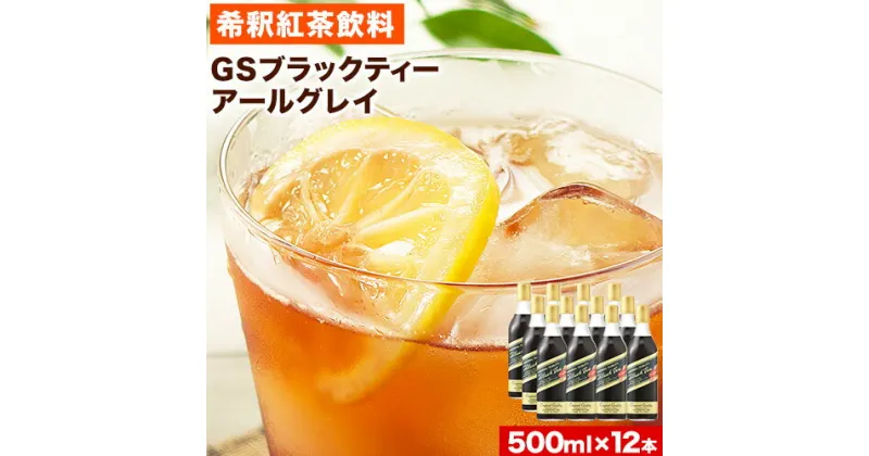 【ふるさと納税】和歌山県紀の川市 希釈紅茶飲料 GSブラックティーアールグレイ 500ml×12本《90日以内に出荷予定(土日祝除く)》和歌山県 紀の川市 飲料 紅茶 5倍希釈 株式会社ジーエスフード ミルクティー アイスティー タピオカ