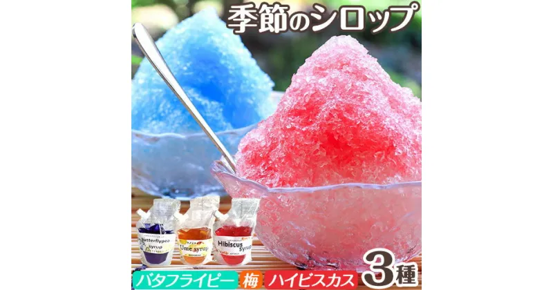 【ふるさと納税】シロップ かき氷 バタフライピー 季節のシロップ 3種類 250ml×3パック 《30日以内に出荷予定(土日祝除く)》みらいてらす 和歌山県 紀の川市