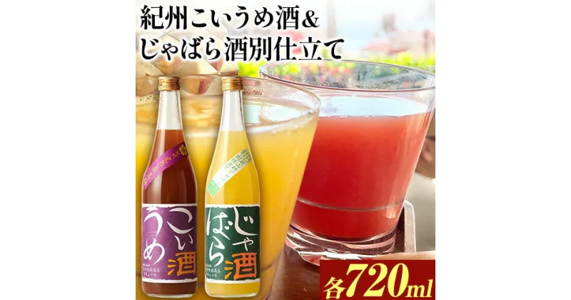 【ふるさと納税】紀州こいうめ酒＆じゃばら酒別仕立てセット 720ml×各1本 酒のねごろっく 《90日以内に出荷予定(土日祝除く)》和歌山県 岩出市 酒 梅酒 リキュール 飲み比べ 紀州 こいうめ酒 じゃばら酒別仕立て 720ml 1440ml 送料無料