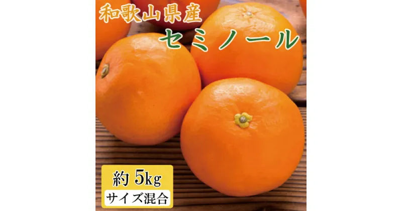 【ふるさと納税】和歌山県由良町産セミノールオレンジ約5kg(サイズ混合　秀品) ※2025年4月上旬〜4月下旬ごろに順次発送（お届け日指定不可）