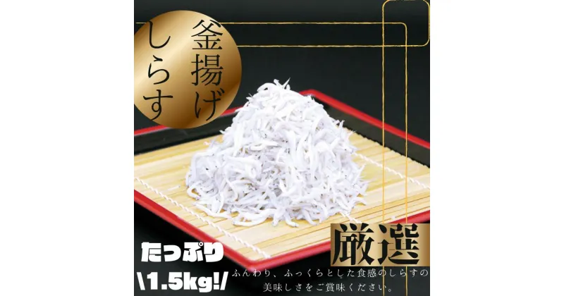 【ふるさと納税】＼ふっくら、ぷりぷり！／釜揚げしらす たっぷり 1.5kg(500gx3) ｜シラス 厳選 小分け 冷凍便 しらす 和歌山産