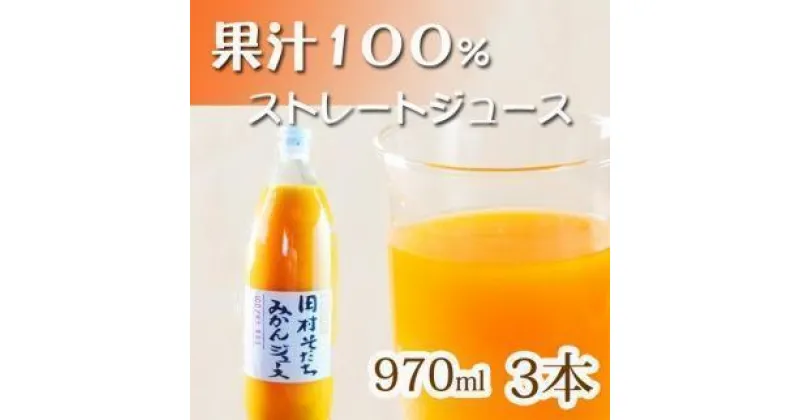 【ふるさと納税】果汁100％　田村そだちみかんジュース　970ml×3本