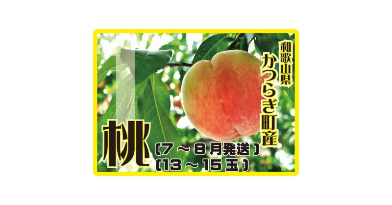 【ふるさと納税】＜甘い香りと果汁が自慢＞桃13～15玉【2025年7月～8月頃順次発送】 | もも 桃 モモ 甘い ジューシー ふるさと納税 和歌山 先行予約 果物 品種 送料無料 産地直送 絶品 濃厚 特産品 名産品