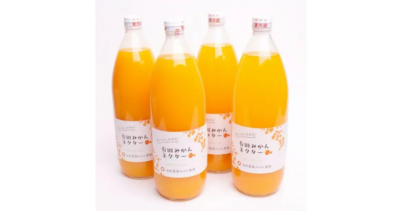 【ふるさと納税】とろり みかんネクター1000ml×4本無添加100%ストレートジュース 有田みかん ジュース【順次発送】 | 飲料 ジュース フルーツ 果物 くだもの 食品 人気 おすすめ 送料無料